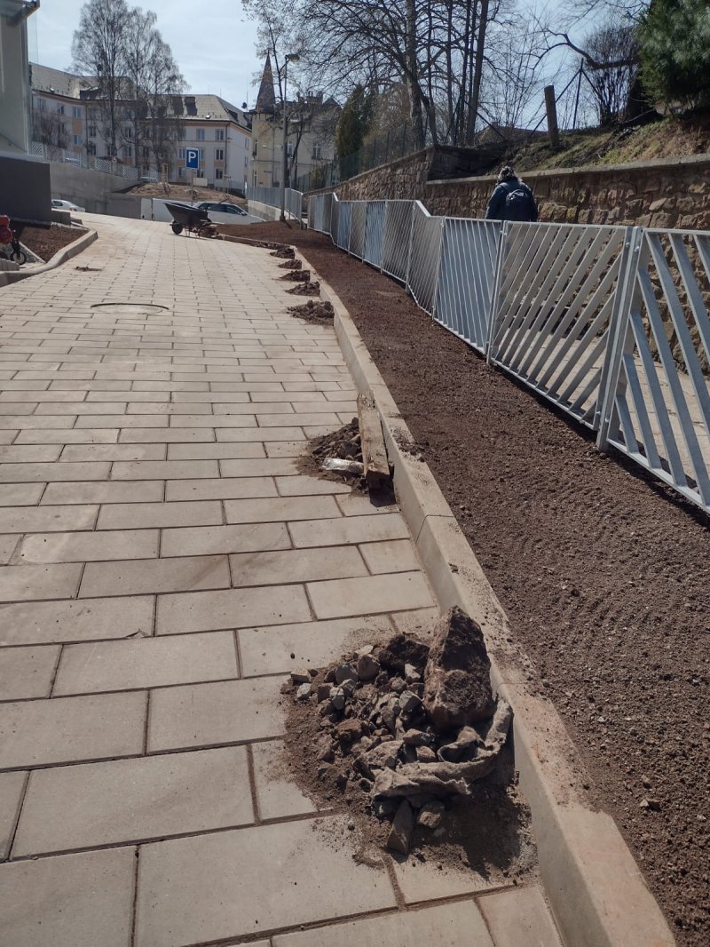 Založení trávníku na akci  "Poradenské centrum KHK při PPP Trutnov".